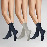 Hudson Socken Easy3 3-Pack 3-Paar Dunkelblau/Grau 43-46