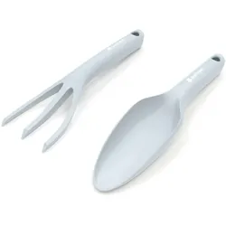 Cellfast Gartenhandgeräte kleiner Satz PASTEL (blau) Pflanzkelle, Pflanzgabel, Arbeitshandschuhe