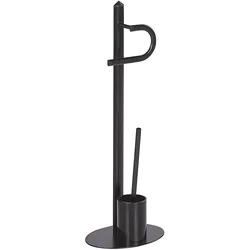 Halter für Toilettenpapier und Bürste SARTO Metall Schwarz