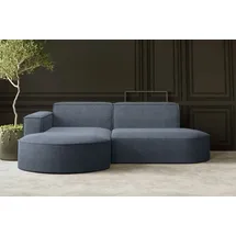 Kaiser Möbel Ecksofa, Sofa L form, Couch L form MODENA L STUDIO stoff Neve Blau Links