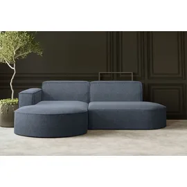 Kaiser Möbel Ecksofa, Sofa L form, Couch L form MODENA L STUDIO stoff Neve Blau Links