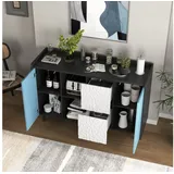 HAUSS SPOLE Sideboard Buffetschrank Vorratsschrank Aufbewahrungsschrank für Küche, Esszimm blau