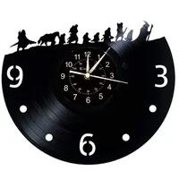 Smotly Vinyl Wanduhr, Herr der Ringe Kunst Thema Uhr hängende Dekoration, Hauptwanddekoration (Geschenk: Haken)