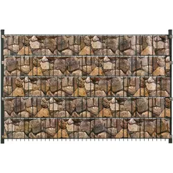Sichtschutzstreifen GARDEN 'N' MORE "Sichtschutz-Folie", grau (bruchstein, optik), H:19cm, Polyvinylchlorid (PVC), Zaunelemente, Bruchstein-Optik, auf Rolle für Zuschnitt, 20,5 m lang, 19 cm hoch