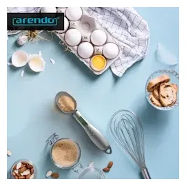 Arendo Löffelwaage digital 0,1g - Küchenwaage Feinwaage - LCD-Anzeige - Digitalwaage - Professionelles Küchenzubehör - 2 abnehmbare Löffel