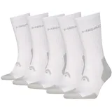 Head Unisex Tennissocken, 5er Pack - ELEMENTS TENNIS CREW ECOM, Sportsocken Weiß 39-42
