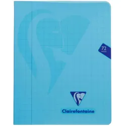 Clairefontaine 10x Heft Mimesys, 16,5x21 cm, 36 Blatt 90g, kariert 10x10 mit Rand, Einband aus Polypropylen - Sortiert 300365C
