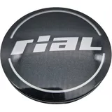 1X Rial Nabendeckel 60mm Titan (N23) Logo Silber Grau - Original Felgendeckel/Nabenkappe/Hubcap