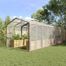 vidaXL Plane mit Ösen 8 x 8 m Transparent