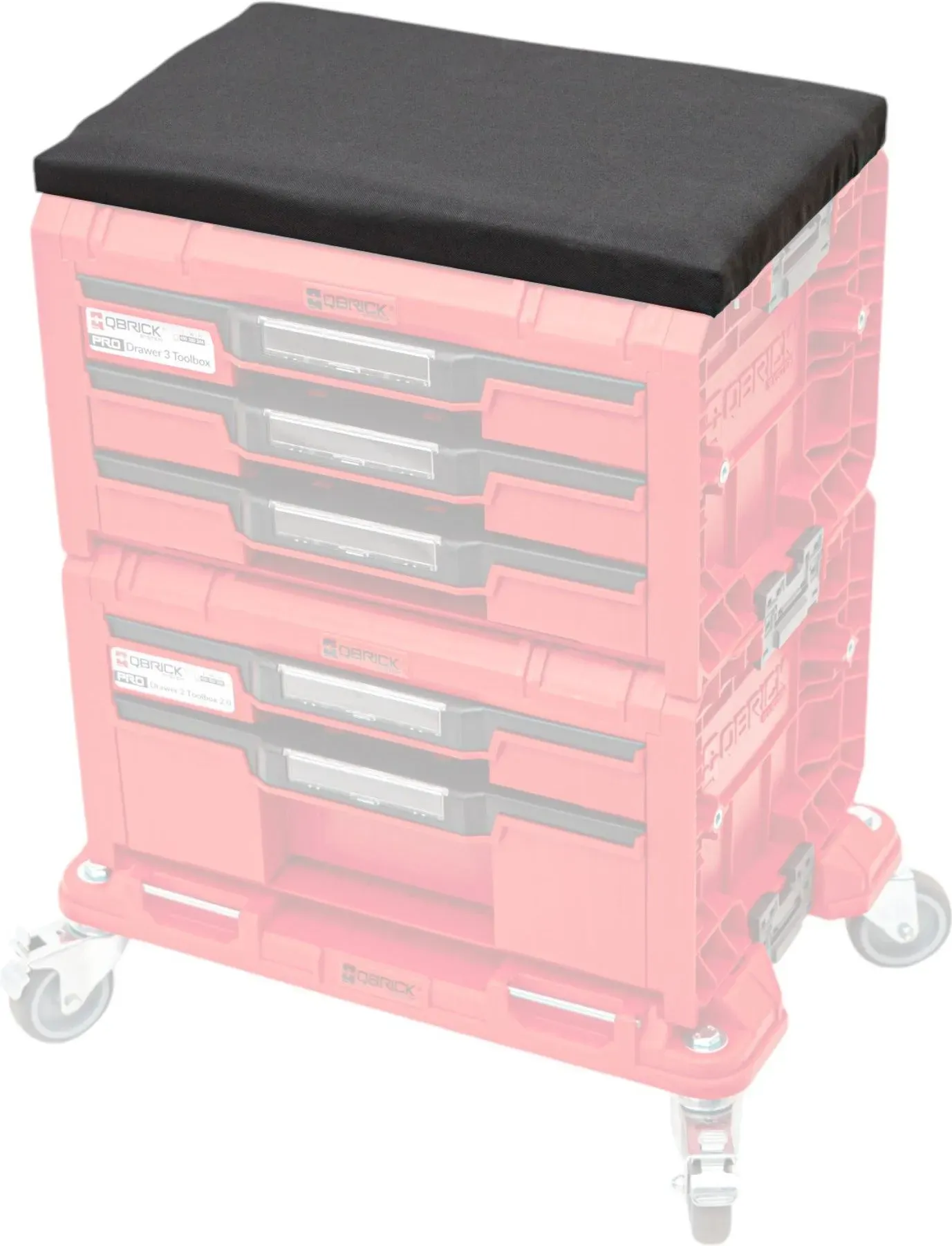 Qbrick System PRO Seat Schaumstoff Sitz Adapterplatte 450 x 310 x 31 mm Sitzfläche gepolstert