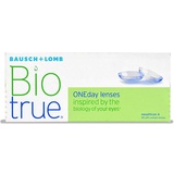 Bausch + Lomb Biotrue ONEday Tageslinsen, sphärische Kontaktlinsen, weich, 30 Stück / BC 8.6 mm / DIA 14.2 / 5 Dioptrien