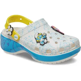 Crocs Schlümpfe Plattform Clog 210822-90H Multi EU 37/38 - | Smurfs Platform | Clogs | patterned | 37