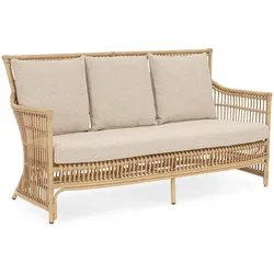 Gartensofa Adelma Ratten-Optik, Natur