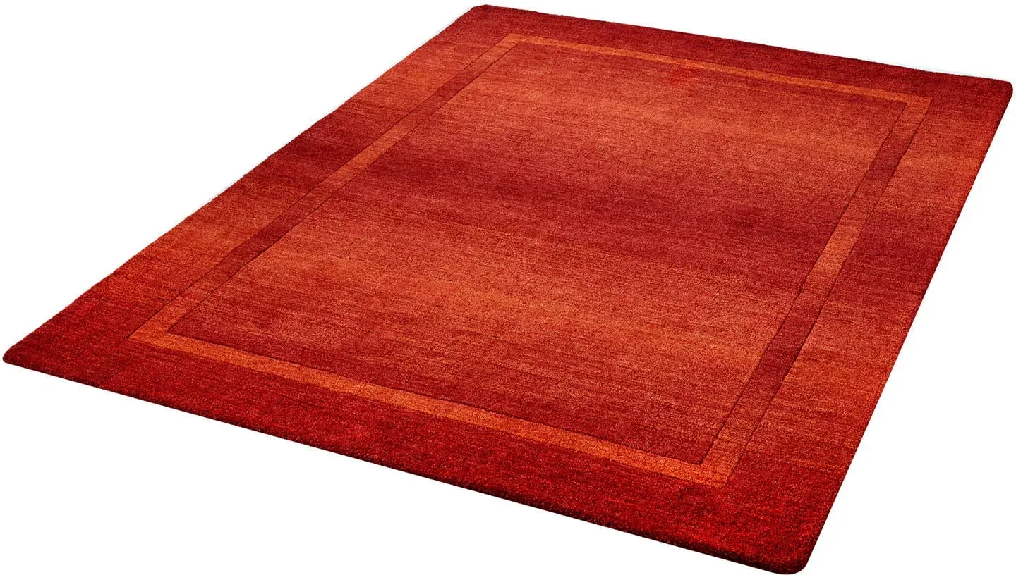 Wollteppich DEKOWE "Vardan" Teppiche Gr. B: 160cm, 12mm, L: 230cm, rot reine Wolle, weich und kuschelig, Wohnzimmer