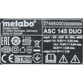 Metabo Schnellladegerät 12-36 V