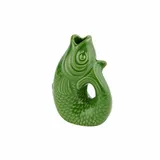 Giftcompany Gift Company Vase Monsieur Carafon XS, Dekovase in Fisch-Form, Steingut, Green Bay, 13 cm, 1087402008