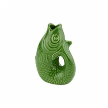 Giftcompany Gift Company Vase Monsieur Carafon XS, Dekovase in Fisch-Form, Steingut, Green Bay, 13 cm, 1087402008