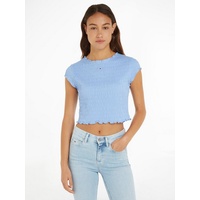 Tommy Jeans Slim Smock T-Shirt in Blau, Größe XL