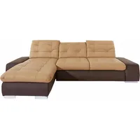 sit&more Eckcouch Kunstleder 2-Sitzer Braun