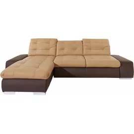 sit&more Eckcouch Kunstleder 2-Sitzer Braun