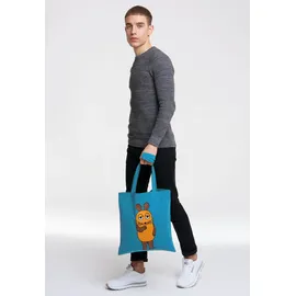 LOGOSHIRT Die Sendung mit der Maus", Baumwolltasche 38x42 cm Turquoise - Einheitsgröße