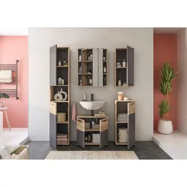 xonox.home Mason Hochschrank 37 x 190 cm Basalt grau Holz