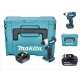 Makita DTD 157 M1J Akku Schlagschrauber 18 V 140 Nm 1/4" Brushless + 1x Akku 4,0 Ah + Makpac - ohne Ladegerät