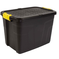CEP HW442 Strata Aufbewahrungsbox Hohe Belastbarkeit, 60 L, Plastik, schwarz/gelb, 60 x 40 x 40 cm