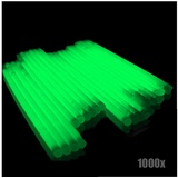 KNIXS 1000x Arm-Knicklichter - Grün leuchtend inkl. 1000x 3D-Verbinder und je 20x Ballverbinder und 7-Lochverbinder, seit 15 Jahren in Profiqualität, Glowstick / Leuchtstab - für Party, Festival, Geburtstag oder als Dekoration