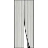 luxuskollektion Fliegengitter Tür Magnet Insektenschutz 85 x 200 cm Schwarz