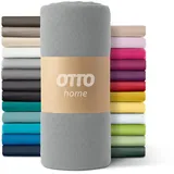 OTTO home Spannbettlaken Paprika Microfaser 200 x 200 cm mittelgrau