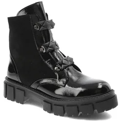 Schwarze Stiefeletten Karino Damen Lederschuhe, 37