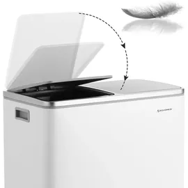 Songmics Mülltrennsystem 2 x 30 l Weiß