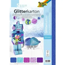 Folia Glitterkarton Ice Fotokarton 24 x 34 cm 5 Blatt 300 g/qm