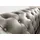 Massivmoebel24 Sofa 2-Sitzer Echtleder 158x82x75 grau CHESTERFIELD #202