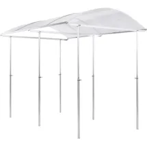 BECKMANN Pflanzenschutzdach Beckmann Modell 2, silber (silberfarben), B:150cm T:200cm, Gewächshäuser, höhenverstellbar 80-180 cm,
