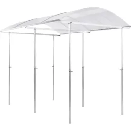 BECKMANN Pflanzenschutzdach Beckmann Modell 2, silber (silberfarben), B:150cm T:200cm, Gewächshäuser, höhenverstellbar 80-180 cm,