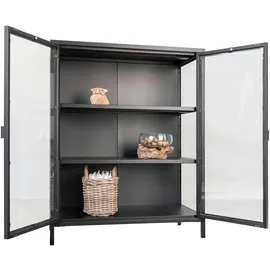 House Nordic Vitrine BRISBANE 80 x 40 x 101,5 cm Schwarz