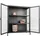 House Nordic Vitrine BRISBANE 80 x 40 x 101,5 cm Schwarz