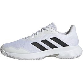 adidas Herren CourtJam Control Tennis Shoes-Low (Non Football), FTWR White/core Black/Matte Silver, 46 EU
