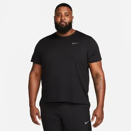 Nike Dri-FIT UV Miler kurzarm Laufshirt Herren 010 black/reflective silv L