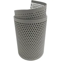 zaun|zu® Sichtschutzstreifen 255 x 19 cm Steingrau Kunststoff 2 St.