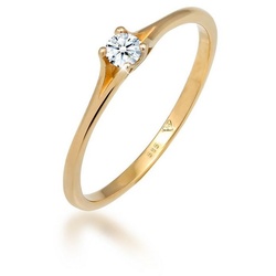 Elli DIAMONDS Verlobungsring Verlobung Vintage Diamant (0.06 ct) 585 Gelbgold goldfarben 58 mm
