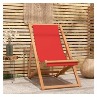 furnicato Gartenstuhl Strandstuhl Klappbar Massivholz Teak Rot rot