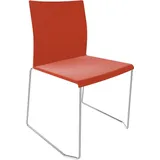 Artesia S Konferenzstuhl stapelbar ziegel chrom