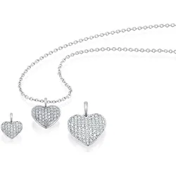 Ketten-Anhänger VIVANCE "0,50 ct Diamant Brillant Anhänger aus 585 Weißgold", silber, Schmuckanhänger, Damen, 0.50 ct mit Diamant, Weißgold 585-Diamanten, Weißgold 585, Diamanten, Damen Gold Schmuck