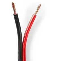 Nedis Lautsprecherkabel 2x 2.50 mm CCA 25.0 m Rund PVC Rot