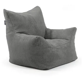mokebo Kindersessel, aus Cord Der Pausenheld Sitzsack Kinder- Kindersitzsack in Anthrazit,