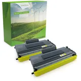 Green2Print Hochleistungstoner Doppelpack, 2 Kartuschen 2x 5200 Seiten ersetzt Brother TN-2120 passe