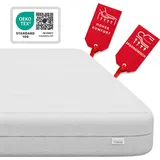 MATINEE - Matratze 140 x 200 cm - Taschen-Federkernmatratze mit Schaumstoff und Bezug - Härtegrad H2 - Lamur